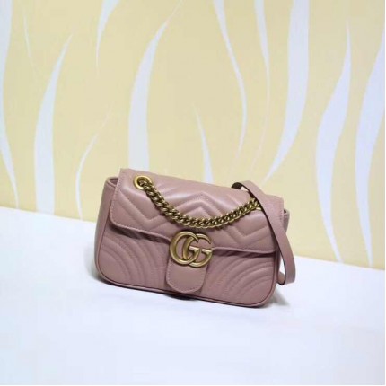 Gucci GG Marmont matelassé mini bag nude 446744