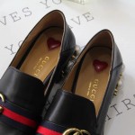 Gucci Leather mid-heel loafer black 423559