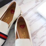 Gucci Leather mid-heel loafer white 423559