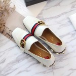 Gucci Leather mid-heel loafer white 423559