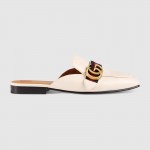 Gucci leather slipper in white 423694