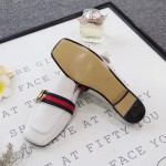 Gucci leather slipper in white 423694