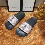 Gucci GG Supreme bee slide sandal mules 456243