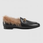 Gucci Jordaan wool loafer black 496626