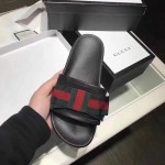 Gucci Satin slide with Web bow black 498316