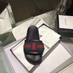 Gucci Satin slide with Web bow black 498316