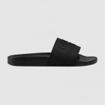 Gucci logo rubber slide sandal 522887