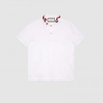  Gucci Cotton polo with Kingsnake embroidery 408323_X7332