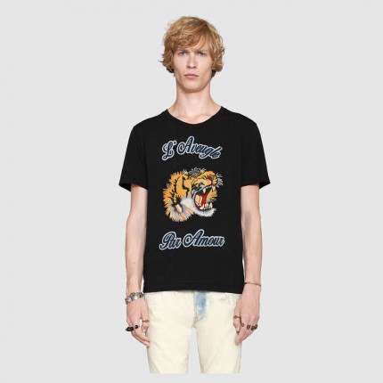  Gucci Cotton T-shirt with embroideries 430813-X5M72