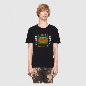 Gucci Washed t-shirt with Gucci print  440103_X3F06