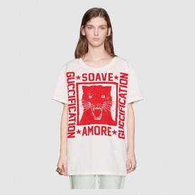 Gucci "Soave Amore Guccification" print T-shirt 492347_X3L32