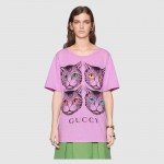 Gucci Mystic Cat and Guccy print T-shirt 492347_X3L41