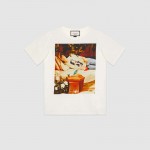 #GucciHallucination print T-shirt ivory 492347