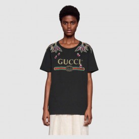 Gucci logo T-shirt with embroidery 492347