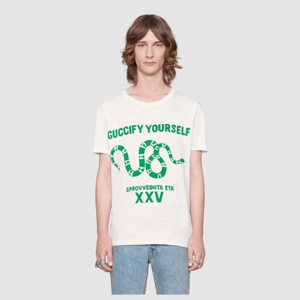 Gucci "Guccify Yourself" print T-shirt 493117_X3L97