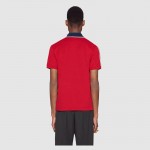 Gucci Cotton polo with Gucci stripe 500972_X9M38