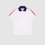 Gucci Cotton polo with Gucci stripe 500972_X9M38