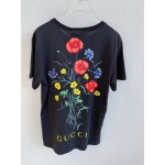 GUCCI Oversize T-shirt with Chateau Marmont print in Black