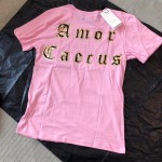 Gucci Oversize T-shirt with manga eyes 492347 in pink