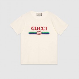 492347 sequin gucci logo tshirt