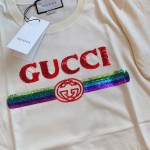 492347 sequin gucci logo tshirt