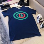 Gucci Oversize T-shirt with Interlocking G Blue 565806