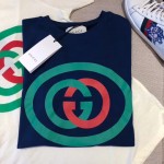 Gucci Oversize T-shirt with Interlocking G Blue 565806