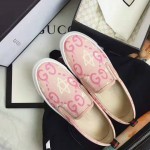 Replica Gucci women's g signature slip-on sneaker shoes 408510 in pink