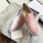 Replica Gucci women's g signature slip-on sneaker shoes 408510 in pink