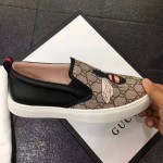 Gucci GG supreme bee slip on sneaker shoes 456202