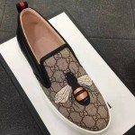 Gucci GG supreme bee slip on sneaker shoes 456202