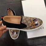 Gucci GG supreme tiger slip on sneaker shoes 456202