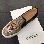 Gucci GG supreme tiger slip on sneaker shoes 456202