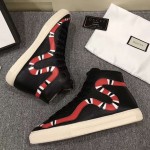 Gucci Leather high-top with snake shoes 473770