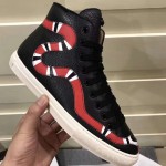 Gucci Leather high-top with snake shoes 473770