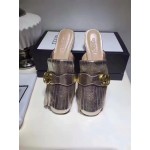 Gucci Marmont metallic laminate leather slipper 474513