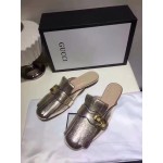 Gucci Marmont metallic laminate leather slipper 474513