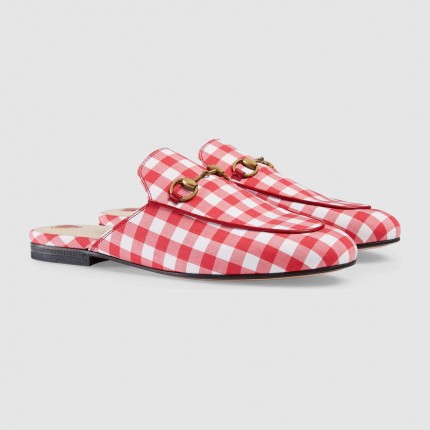 Gucci Princetown check fabric slipper 475094-9185