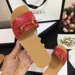 Gucci Fringe leather Horsebit slide 517017-6433