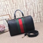 Gucci Vintage Web leather boston bag 247205-1060