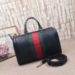 Gucci Vintage Web leather boston bag 247205-1060