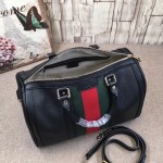 Gucci Vintage Web leather boston bag 247205-1060