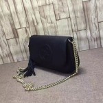 Gucci Soho leather shoulder bag black 336752