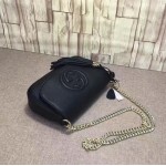 Gucci Soho leather shoulder bag black 336752