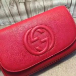 Gucci Soho leather shoulder bag red 336752