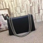 Gucci Dionysus GG Supreme shoulder bag black leather 400249