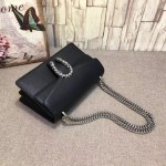 Gucci Dionysus GG Supreme shoulder bag black leather 400249