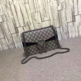 Gucci Dionysus GG Supreme shoulder bag black canvas 400249