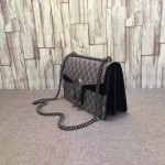 Gucci Dionysus GG Supreme shoulder bag black canvas 400249