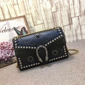 Gucci Dionysus studded shoulder bag black 400249